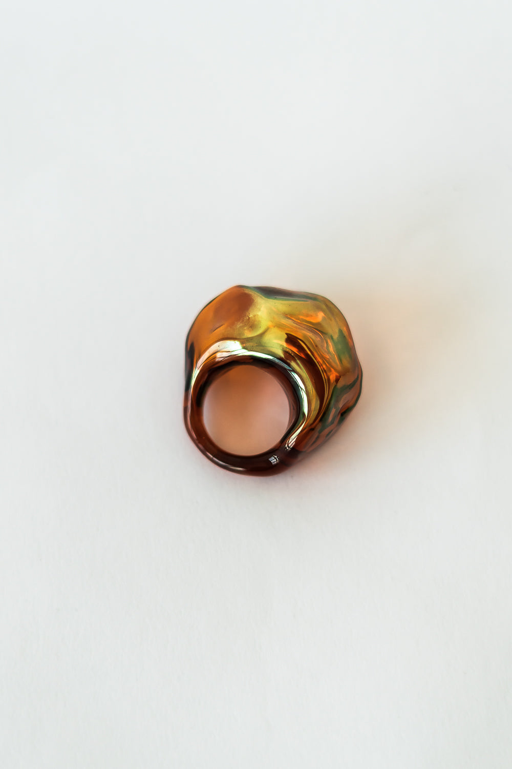 BLOWN RING GOLD AMBER