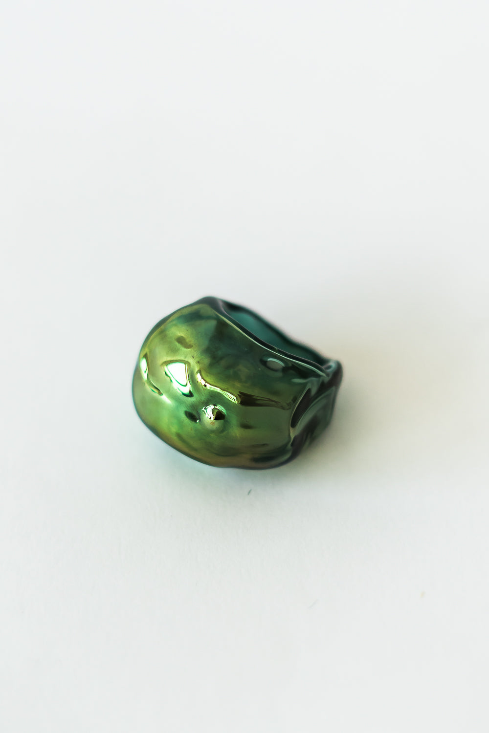BLOWN RING GOLD GREEN