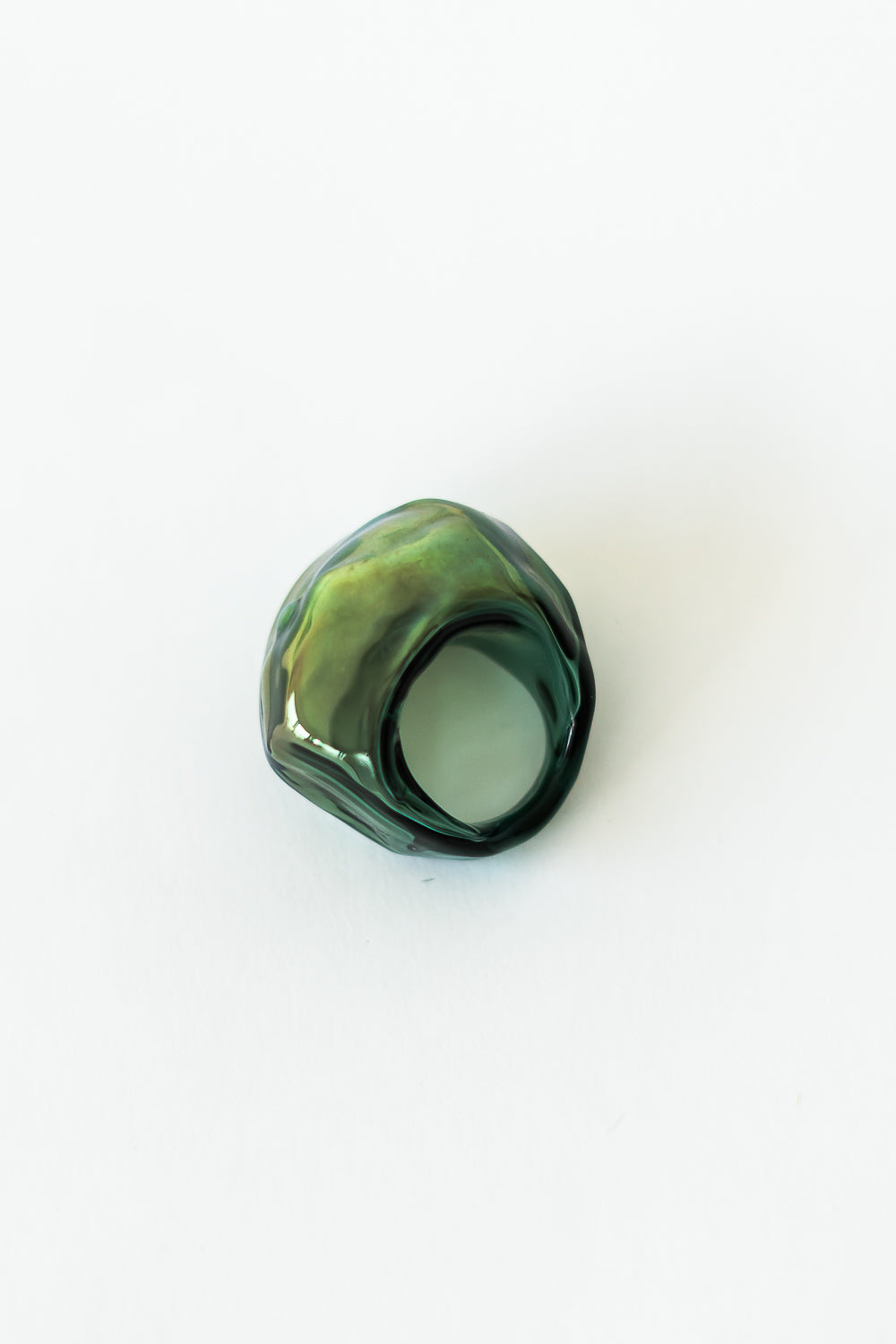 BLOWN RING GOLD GREEN