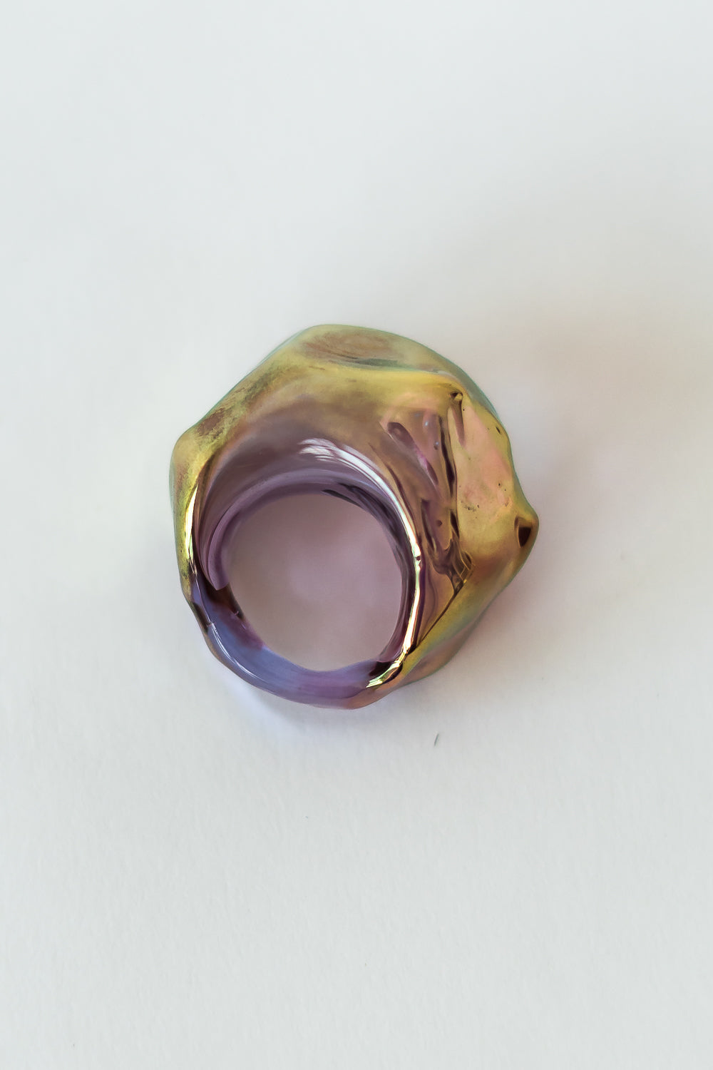 BLOWN RING GOLD LILA
