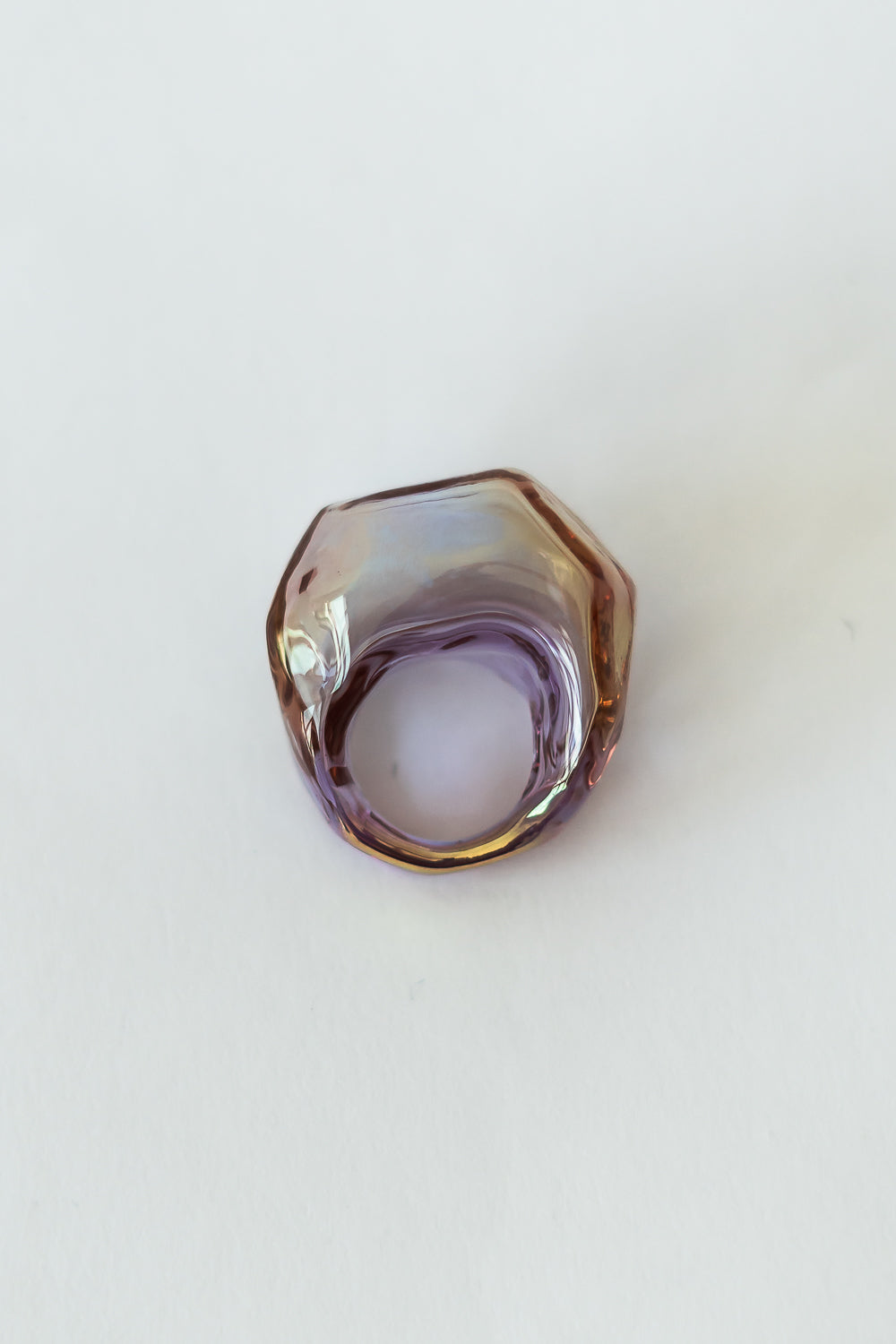 BLOWN RING GOLD LILA