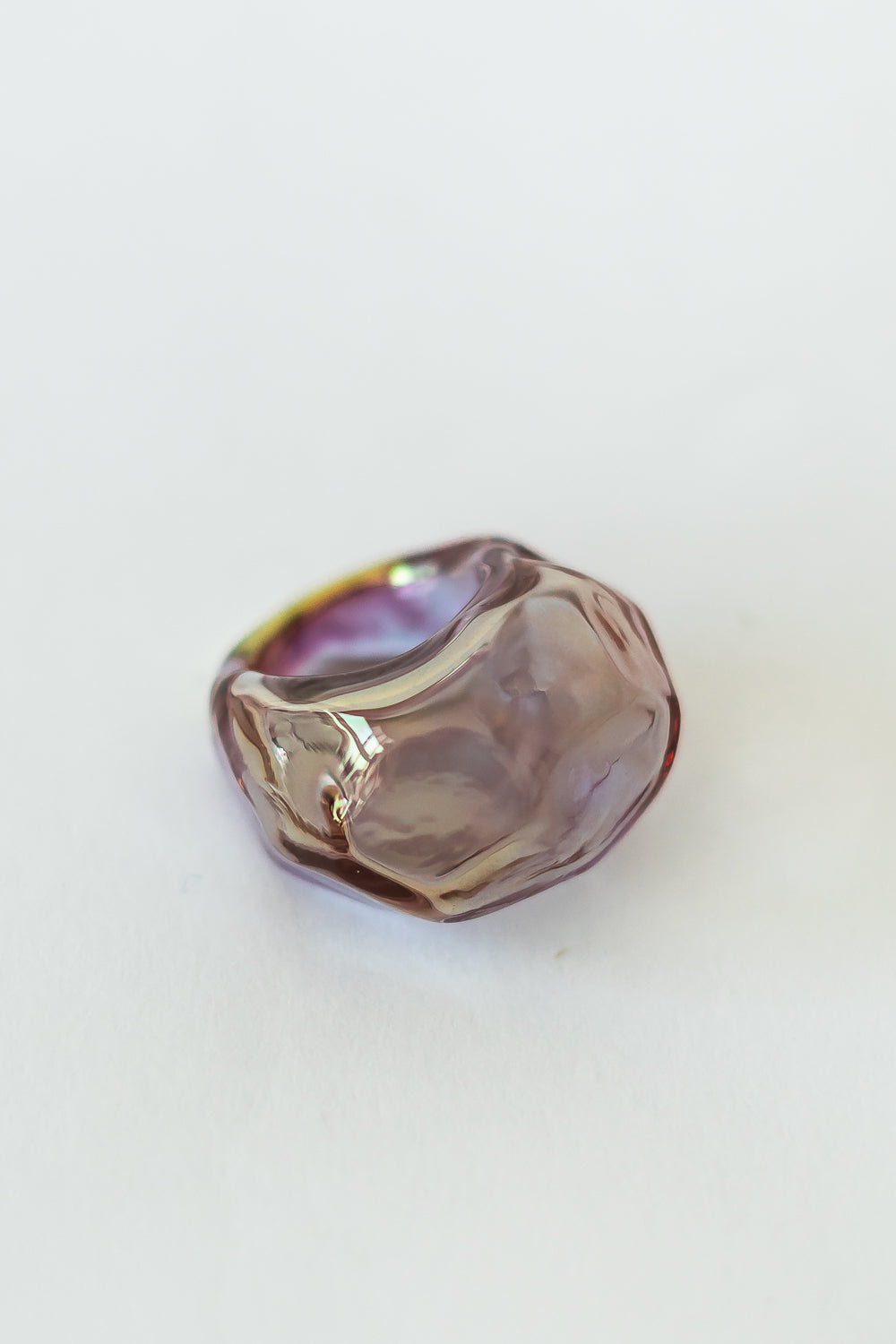 BLOWN RING GOLD LILA