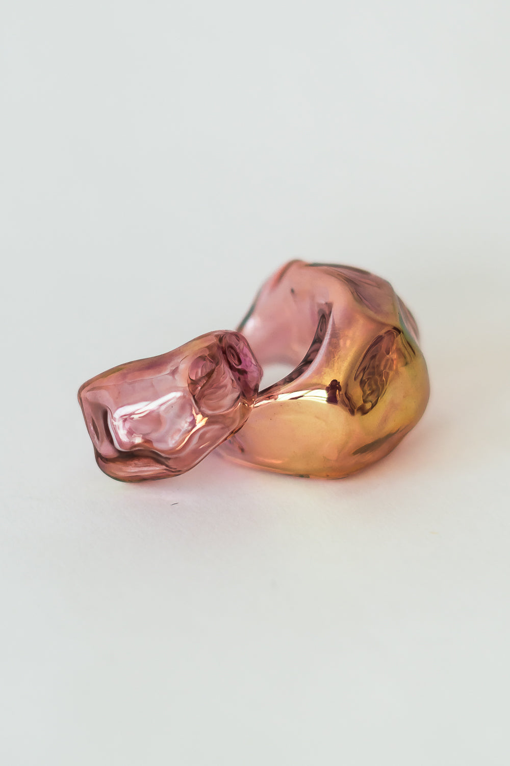 BLOWN RING GOLD PINK